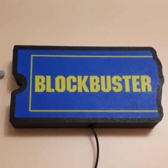 Custom 3D Printed Retro Replica Blockbuster Video Sign - Picture 2 of 3